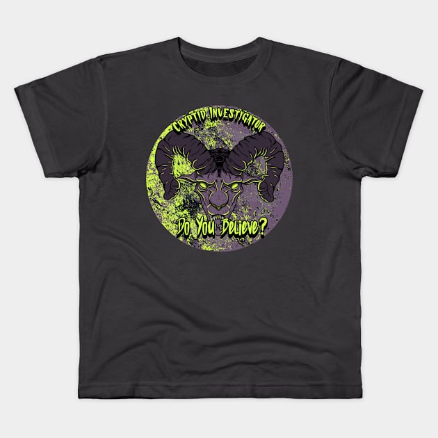 Cryptid Investigator Graphic Kids T-Shirt by CTJFDesigns